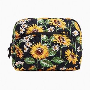 NWOT Vera Bradley Sunflowers Large Cosmetics Case